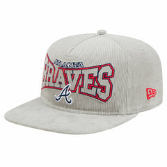 Atlanta Braves Gray Corduroy Golfer Snapback Hat