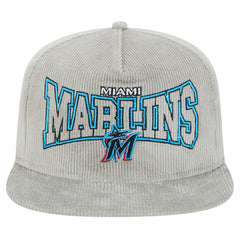 Miami Marlins Gray Corduroy Golfer Snapback Hat