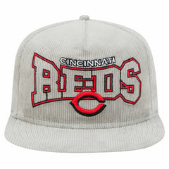 Cincinnati Reds Gray Corduroy Golfer Snapback Hat