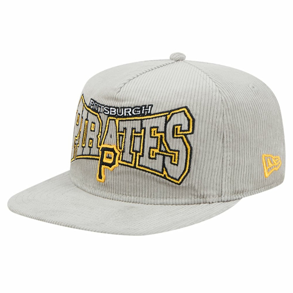 Pittsburgh Pirates Gray Corduroy Golfer Snapback Hat