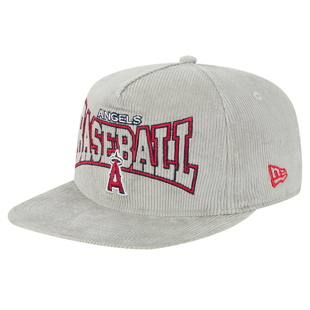Los Angeles Angels Gray Corduroy Golfer Snapback Hat