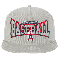 Los Angeles Angels Gray Corduroy Golfer Snapback Hat
