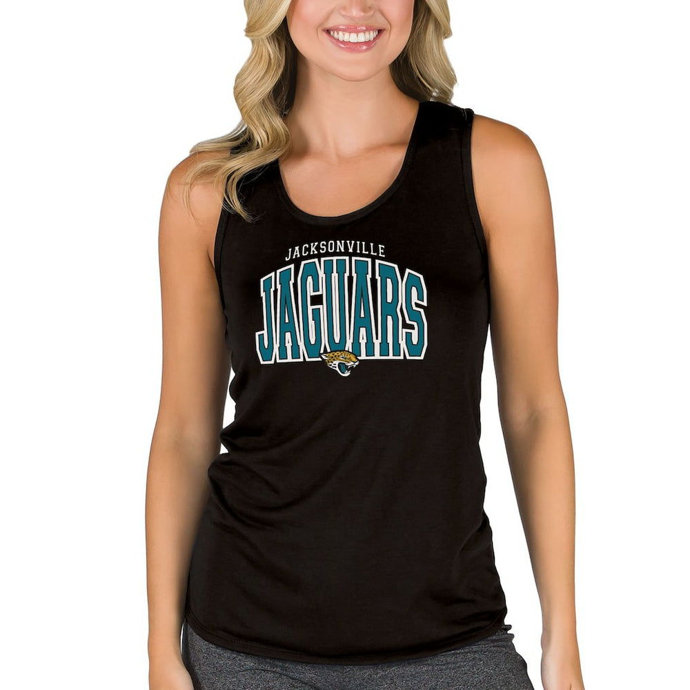 Jacksonville Jaguars Concepts Sport Women's Marathon Racer Back Tank Top - Black for sale