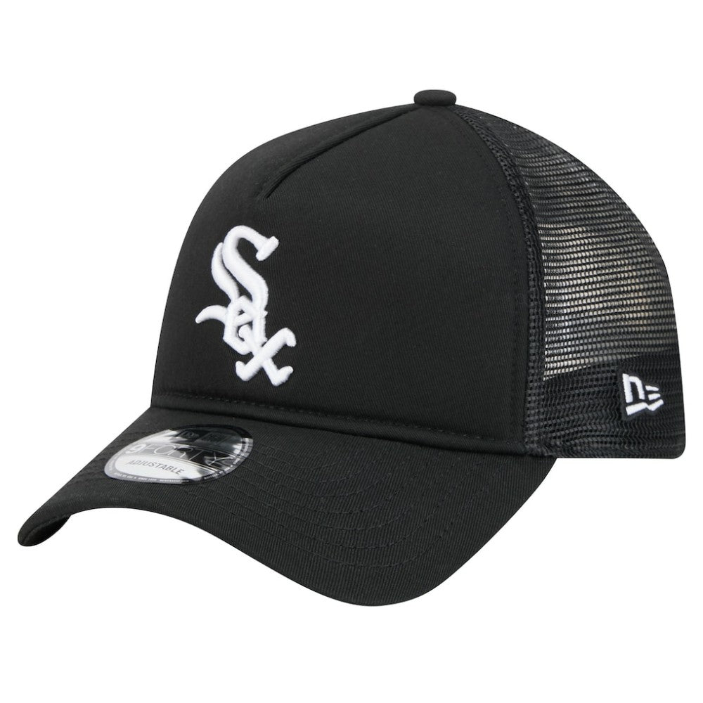 Chicago White Sox 9FORTY A-Frame Trucker Adjustable Hat Black
