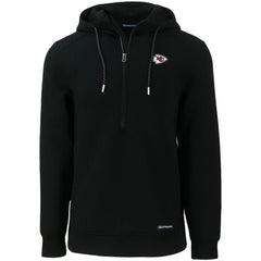 Kansas City Chiefs Cutter & Buck Primary Mark Roam Eco Recycled Half-Zip Pullover Hoodie - Black discount