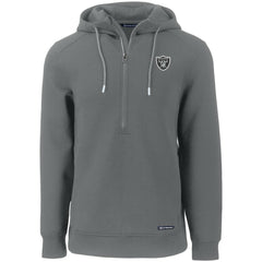 Las Vegas Raiders Cutter & Buck Primary Mark Roam Eco Recycled Half-Zip Pullover Hoodie - Gray discount