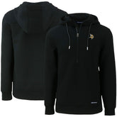 Minnesota Vikings Cutter & Buck Primary Mark Roam Eco Recycled Half-Zip Pullover Hoodie - Black online