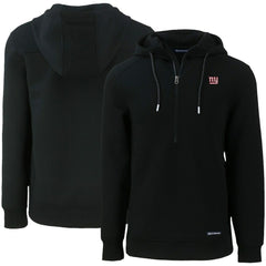 New York Giants Cutter & Buck Primary Mark Roam Eco Recycled Half-Zip Pullover Hoodie - Black online