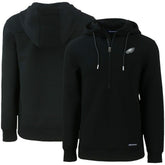 Philadelphia Eagles Cutter & Buck Primary Mark Roam Eco Recycled Half-Zip Pullover Hoodie - Black for sale