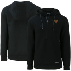 Washington Commanders Cutter & Buck Primary Mark Roam Eco Recycled Half-Zip Pullover Hoodie - Black discount
