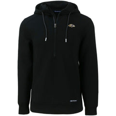 Baltimore Ravens Cutter & Buck Primary Mark Roam Eco Recycled Half-Zip Pullover Hoodie - Black cheap