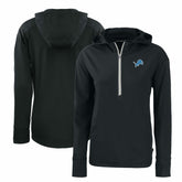 Detroit Lions Cutter & Buck Women's Primary Mark Daybreak Eco Recycled Half-Zip Hoodie - Black sale
