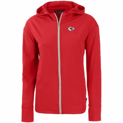 Kansas City Chiefs Cutter & Buck Women's Primary Mark Daybreak Eco Recycled Full-Zip Hoodie - Red online