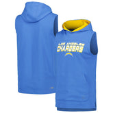 Los Angeles Chargers MSX by Michael Strahan Captain Sleeveless Hoodie T-Shirt - Powder Blue on sale
