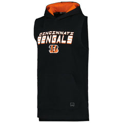 Cincinnati Bengals MSX by Michael Strahan Captain Sleeveless Hoodie T-Shirt - Black sale