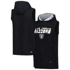 Las Vegas Raiders MSX by Michael Strahan Captain Sleeveless Hoodie T-Shirt - Black for sale