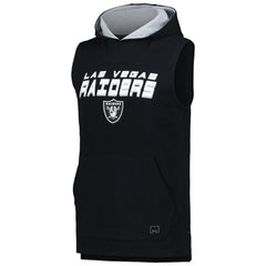 Las Vegas Raiders MSX by Michael Strahan Captain Sleeveless Hoodie T-Shirt - Black for sale