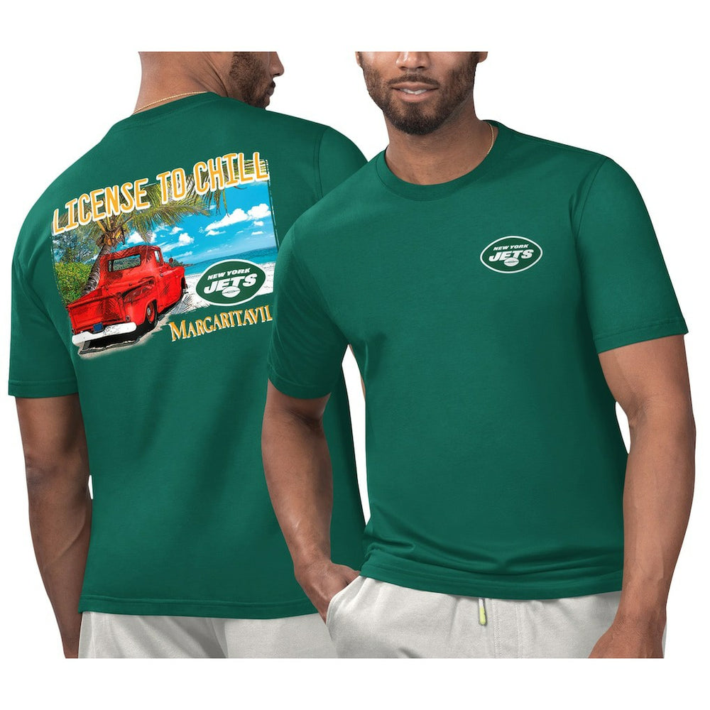 New York Jets Margaritaville Licensed to Chill T-Shirt - Green online