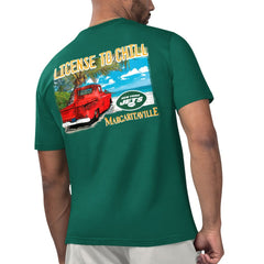 New York Jets Margaritaville Licensed to Chill T-Shirt - Green online