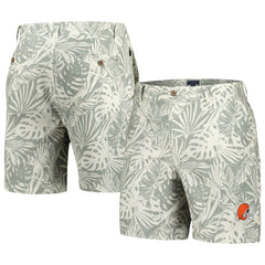 Cleveland Browns Margaritaville Sandwashed Monstera Print Amphib Shorts - Gray for sale