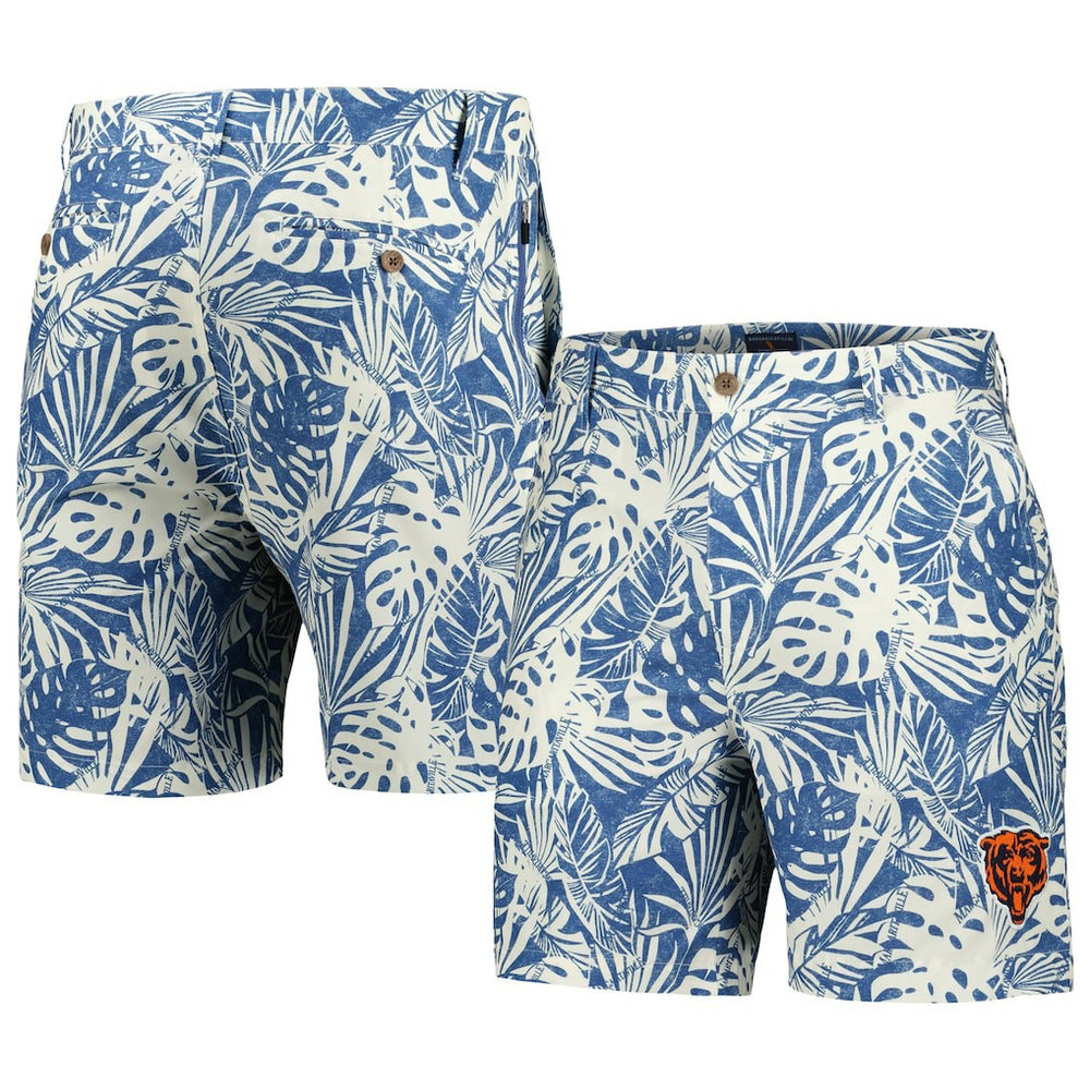 Chicago Bears Margaritaville Sandwashed Monstera Print Amphib Shorts - Navy discount