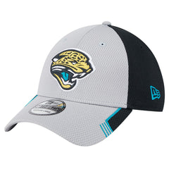 New Era Jacksonville Jaguars Gray Throwback Active Visor Trim 39THIRTY Flex Hat sale