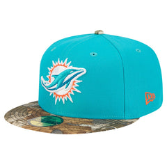 New Era Miami Dolphins Aqua Active Two-Tone Camo 59FIFTY Fitted Hat online