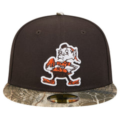 New Era Cleveland Browns Brown Active Two-Tone Camo 59FIFTY Fitted Hat for sale
