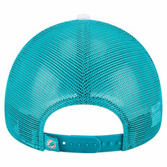 Miami Dolphins New Era Color-Block 9FORTY A-Frame Trucker Adjustable Hat - White/Aqua online