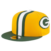 Green Bay Packers New Era Helmet 9FIFTY Snapback Hat - Gold on sale