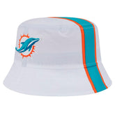 Miami Dolphins New Era Helmet Bucket Hat - White cheap