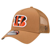 Cincinnati Bengals New Era Color Pack A-Frame Trucker 9FORTY Adjustable Hat - Brown discount