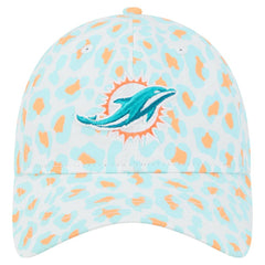 Miami Dolphins New Era Women's Active Leopard 9TWENTY Adjustable Hat - White sale