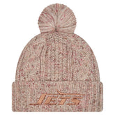 New York Jets New Era Women's Trendy Tone Cuffed Knit Hat with Pom - Stone cheap