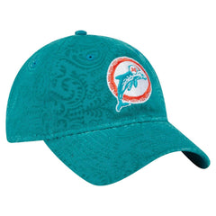 Miami Dolphins New Era Women's Throwback Flair 9TWENTY Adjustable Hat - Aqua cheap