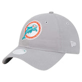 Miami Dolphins New Era Women's Throwback 9TWENTY Adjustable Hat - Gray cheap