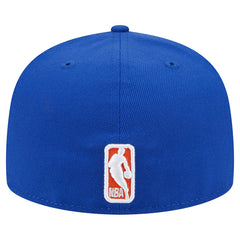 New York Knicks Sport Night Script Sided 59FIFTY Fitted Hat - Blue for sale