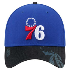Philadelphia 76ers Sport Night Visor Hit 39THIRTY Flex Hat - Royal/Black on sale