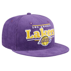 Los Angeles Lakers Throwback Display Corduroy 9FIFTY Snapback Hat - Purple cheap