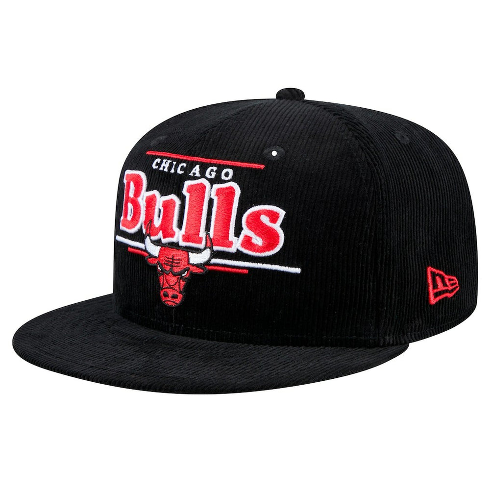 Chicago Bulls Throwback Display Corduroy 9FIFTY Snapback Hat - Black shop