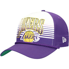 Los Angeles Lakers Purple Throwback Gradient A-Frame 9FORTY Adjustable Hat shop