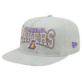 Los Angeles Lakers Throwback Corduroy Golfer Snapback Hat - Gray online
