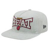 Miami Heat Throwback Corduroy Golfer Snapback Hat - Gray cheap