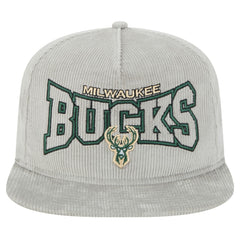 Milwaukee Bucks Throwback Corduroy Golfer Snapback Hat - Gray outlet