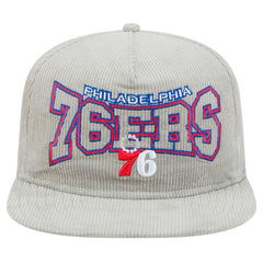 Philadelphia 76ers Throwback Corduroy Golfer Snapback Hat - Gray shop