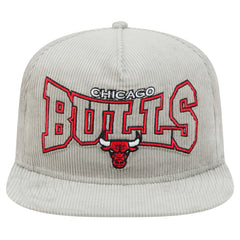 Chicago Bulls Throwback Corduroy Golfer Snapback Hat - Gray cheap