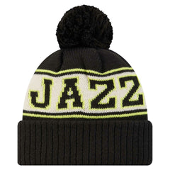 Utah Jazz Throwback Retro Cuffed Knit Hat with Pom - Black online