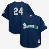 Seattle Mariners Big & Tall Cooperstown Collection Mesh Batting Practice Jersey Navy