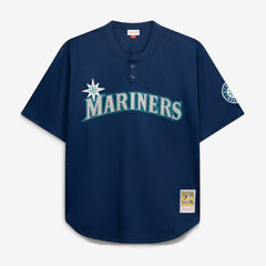 Seattle Mariners Big & Tall Cooperstown Collection Mesh Batting Practice Jersey Navy