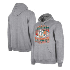 Miami Dolphins New Era Retro Pullover Hoodie - Heather Gray cheap